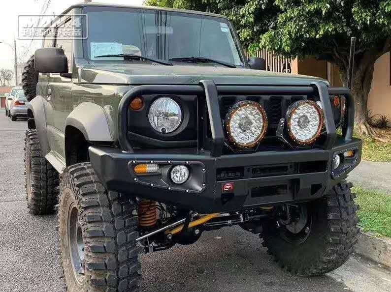 Q235 JIMNY Bull Bar Front Offroad 4x4 Winch Bumper 2019 Black