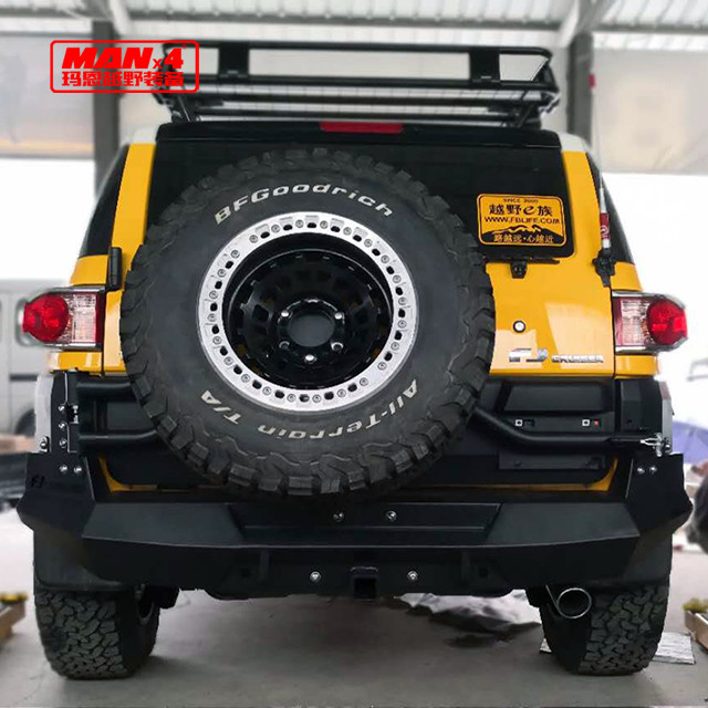 Iron TOYOTA Bull Bar Black FJ Cruiser Rear Bumper With Tire Carrier