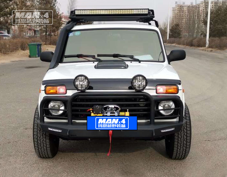 OEM Universal LADA Steel Bull Bar 4x4 Front Bumper With Winch Holder