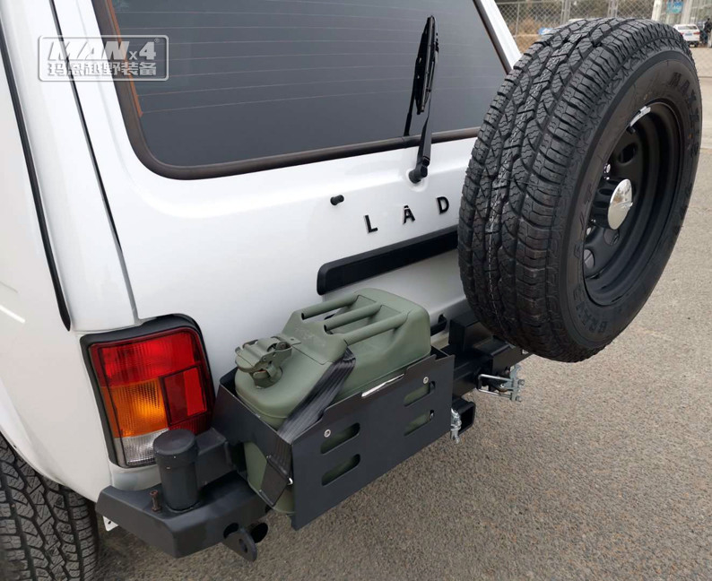 2000 LADA Pickup Bull Bar Rear Bumper With Tyre Bracket Black