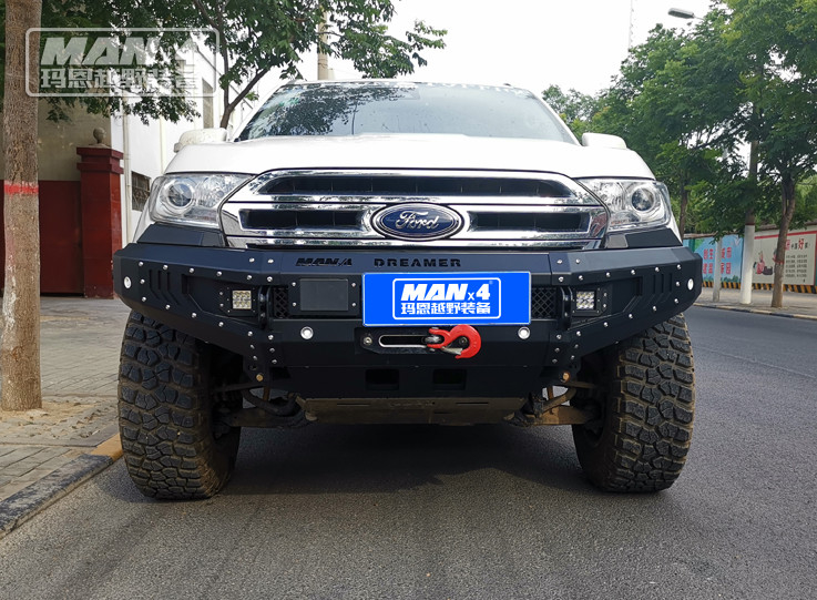 Q235 4x4 Ford Everest Front Bumper Compatible Winch Powder Coated