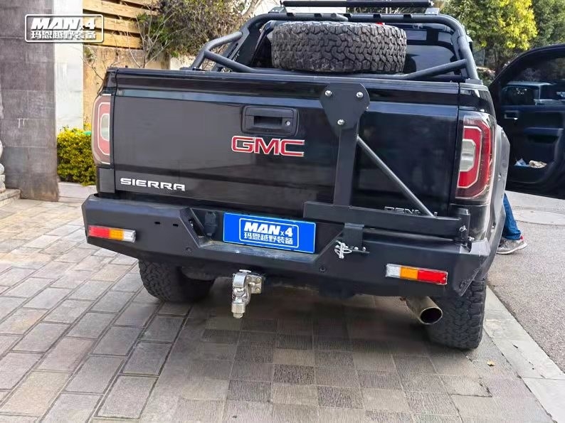 Powder Coated Q235 Steel Bull Bar Rear Bumper GMC Sierra 1500