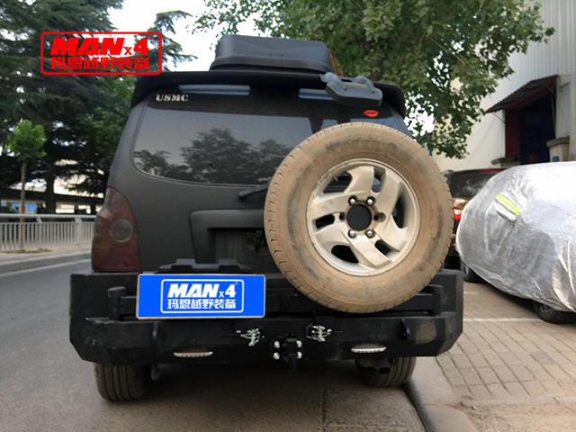 2007-2016 Black Hyundai Terracan Bull Bar Rear Bumper MANx4