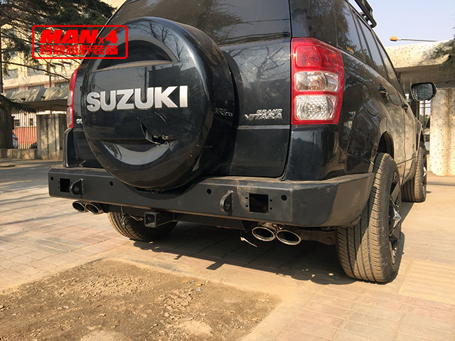 Black Steel 2000-2002 Suzuki Vitara Rear Bumper Bull Bar